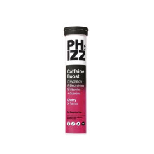 Phizz Cherry Caffeine + 3-in-1 Hydration, Electrolytes and Vitamins Effervescent 20 Tablet (Pack of 12)