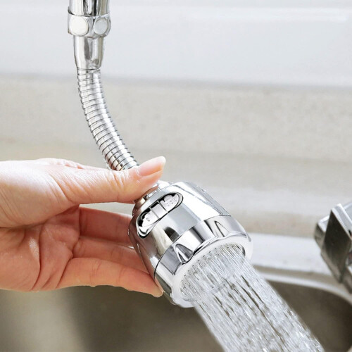 Faucet Sprayer Attachment 360¡ã Rotatable Splash Water Saving Faucet Extender Bathroom Kitchen Universal