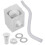 SPARES2GO Rainwater Diverter 65mm Square 68mm Round Downpipe Water Butt Kit (White) 7