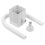 SPARES2GO Rainwater Diverter 65mm Square 68mm Round Downpipe Water Butt Kit (White) 1