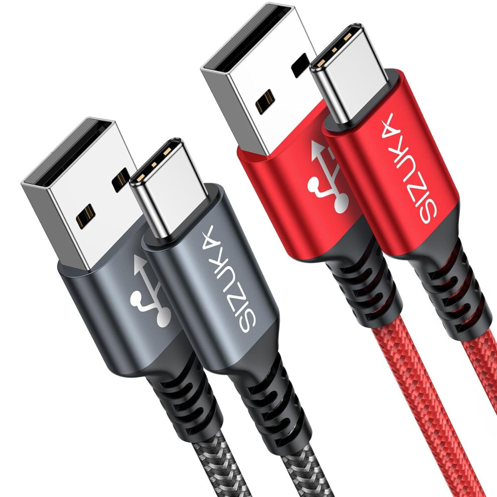 USB C Charger Cable 2M/6.6FT 2Pack 3.1A USB C Cable Nylon Type C Charger Cable Fast Charging for Samsung Galaxy S21 S20 S10 S9 S8 A12 A20e A21s