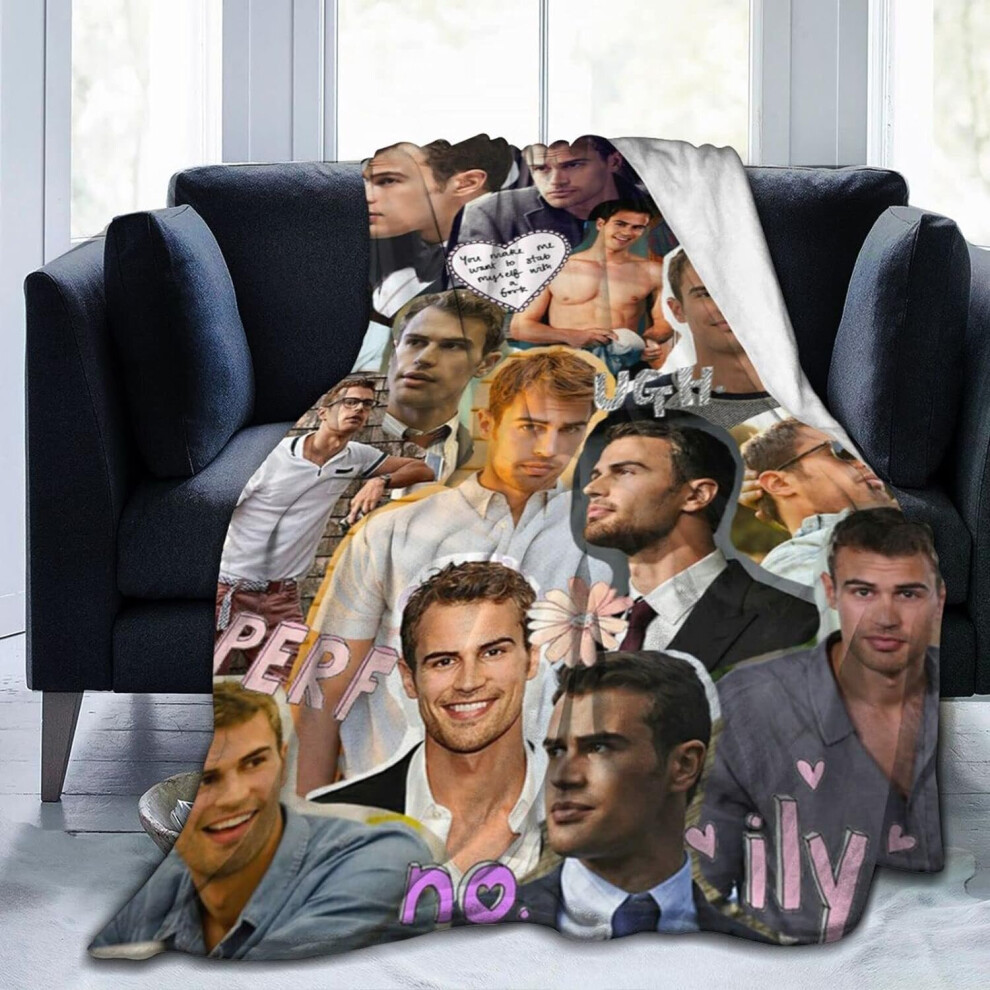 (200CM X 150CM) Theo Actor James Throw Blanket Ultra Soft Flannel Fleece Lightweight Throw Blankets