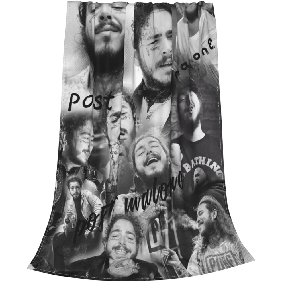 (150CM X 125CM) Post Malone Collage Throw Blanket 3D Print Blanket Throw Blankets Lightweight Super Soft Comfortable Blanket for Sofa Bed Couch