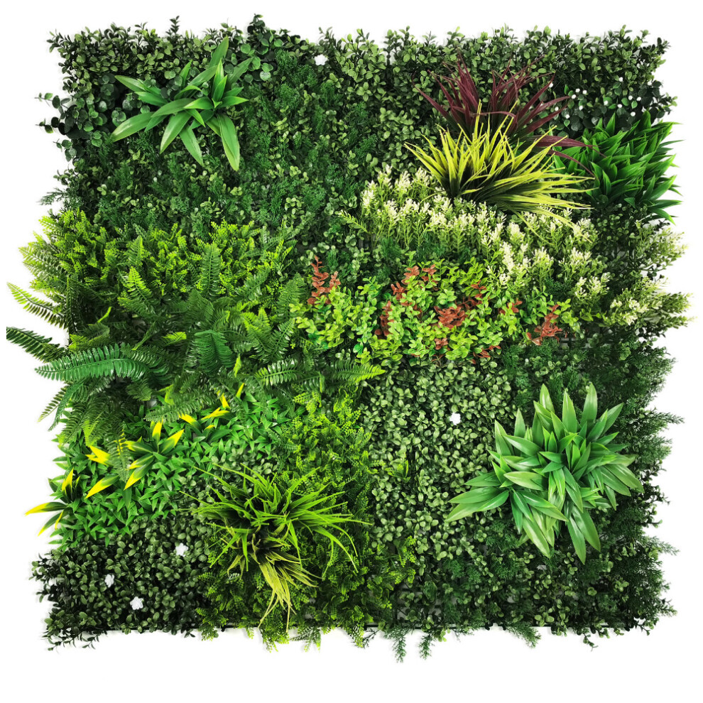 (Lush Lonsdale) Artificial Plant Flower Living Wall Panels 1m x 1m