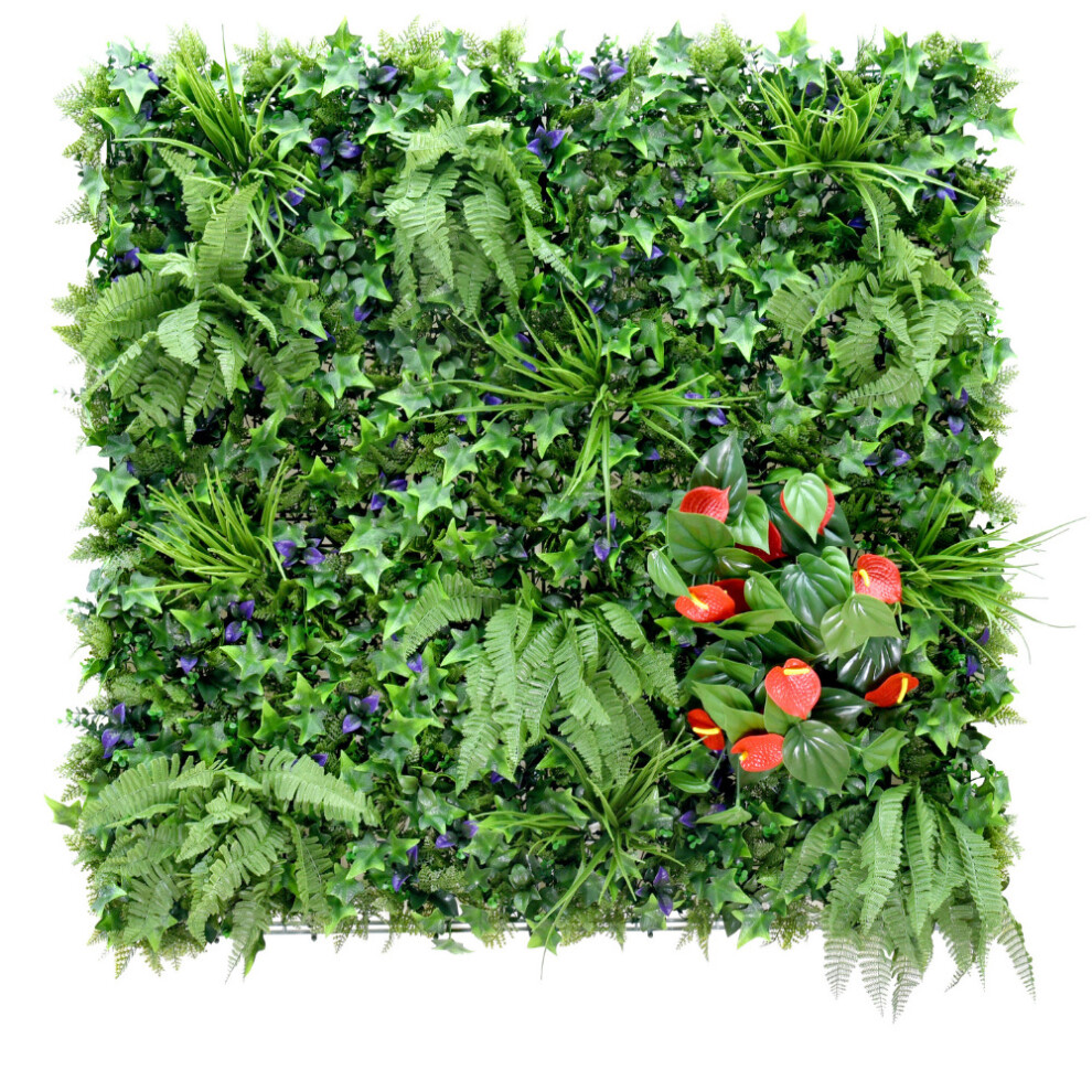 (Hedgerow) Artificial Plant Flower Living Wall Panels 1m x 1m