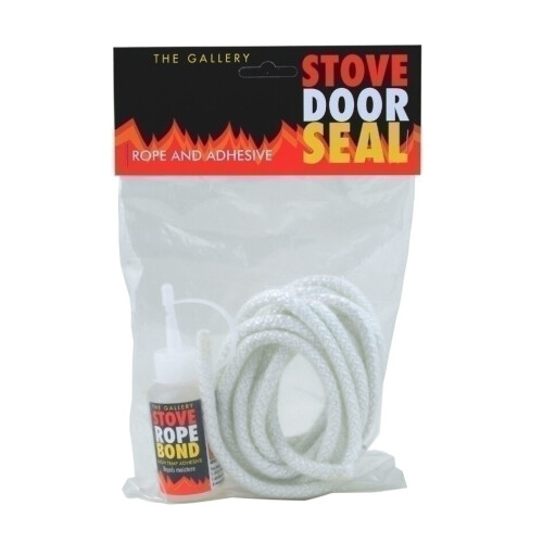 8mm Stove Door Seal Rope Replacement Kit and Adhesive Log Wood Burner on OnBuy