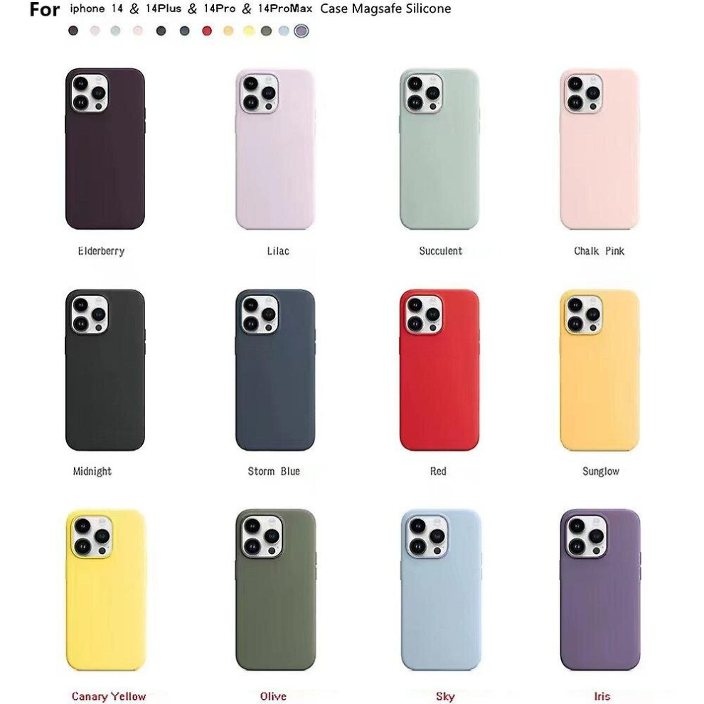 (, For Iphone 14 Promax) Silicone Case With Magsafe For Apple-Iphone 14/ 14 Pro /14Pro Max Case Red 7896906177853
