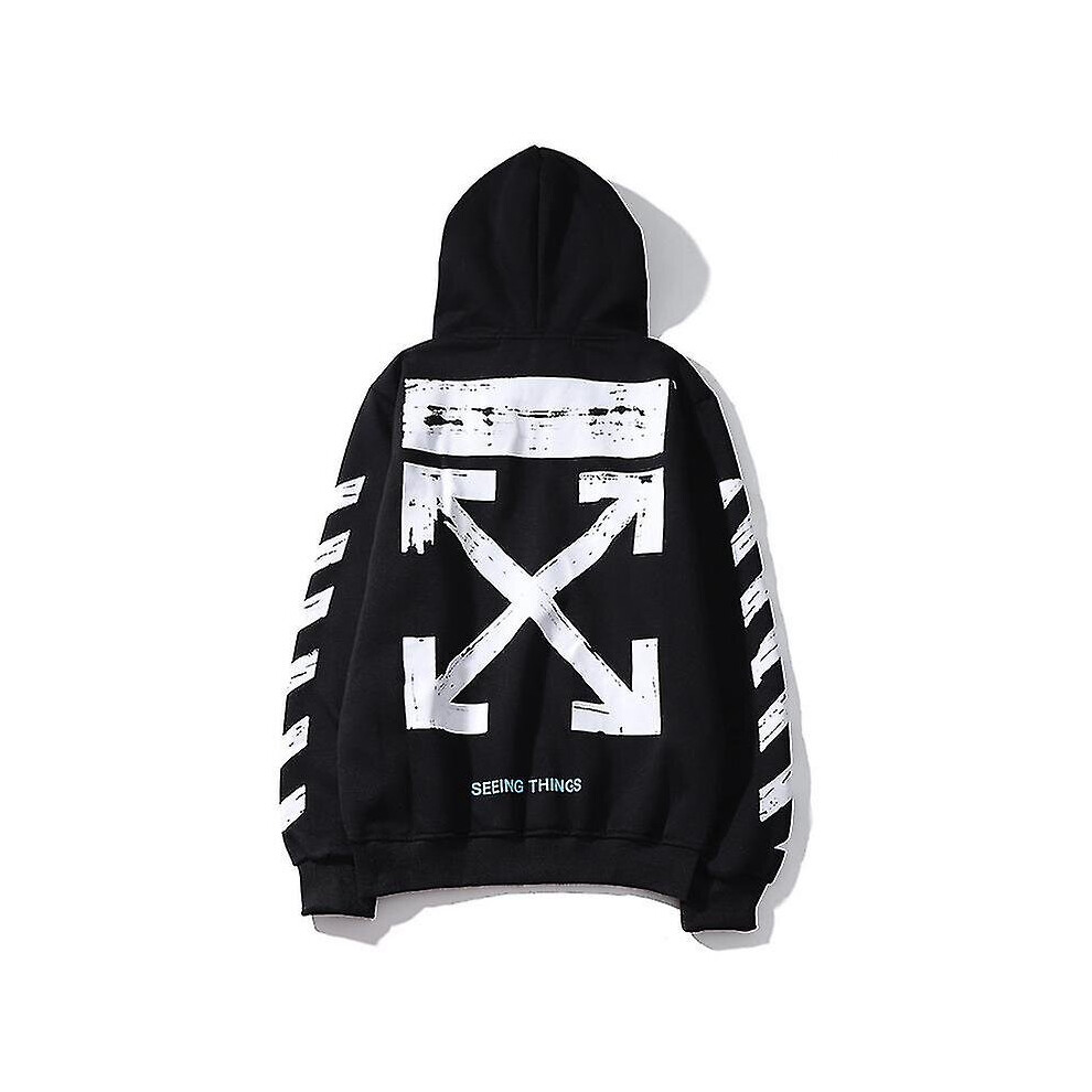(Striped Hoodie Retro Arrows Off-white Hoodie Jacket) Striped Hoodie Retro Arrows Off-white Hoodie Jacket