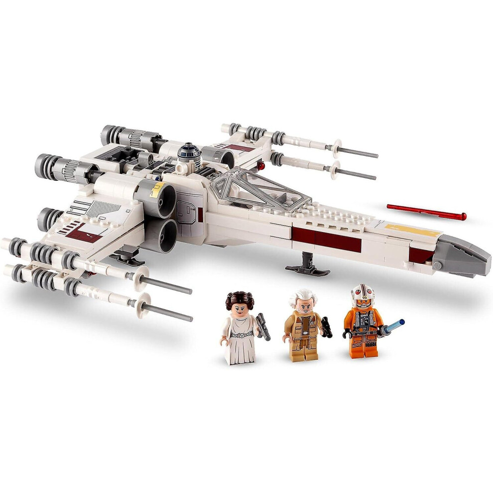 Star Wars Luke Skywalker X-Wing Fighter Buildable LEGO-Style Starship - Great Gift for Kids