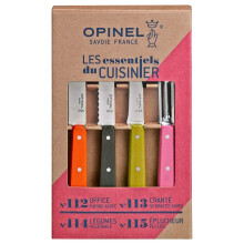 OPINEL Les Essentials - Fifties - Wood handles - 4 piece kitchen knife gift set