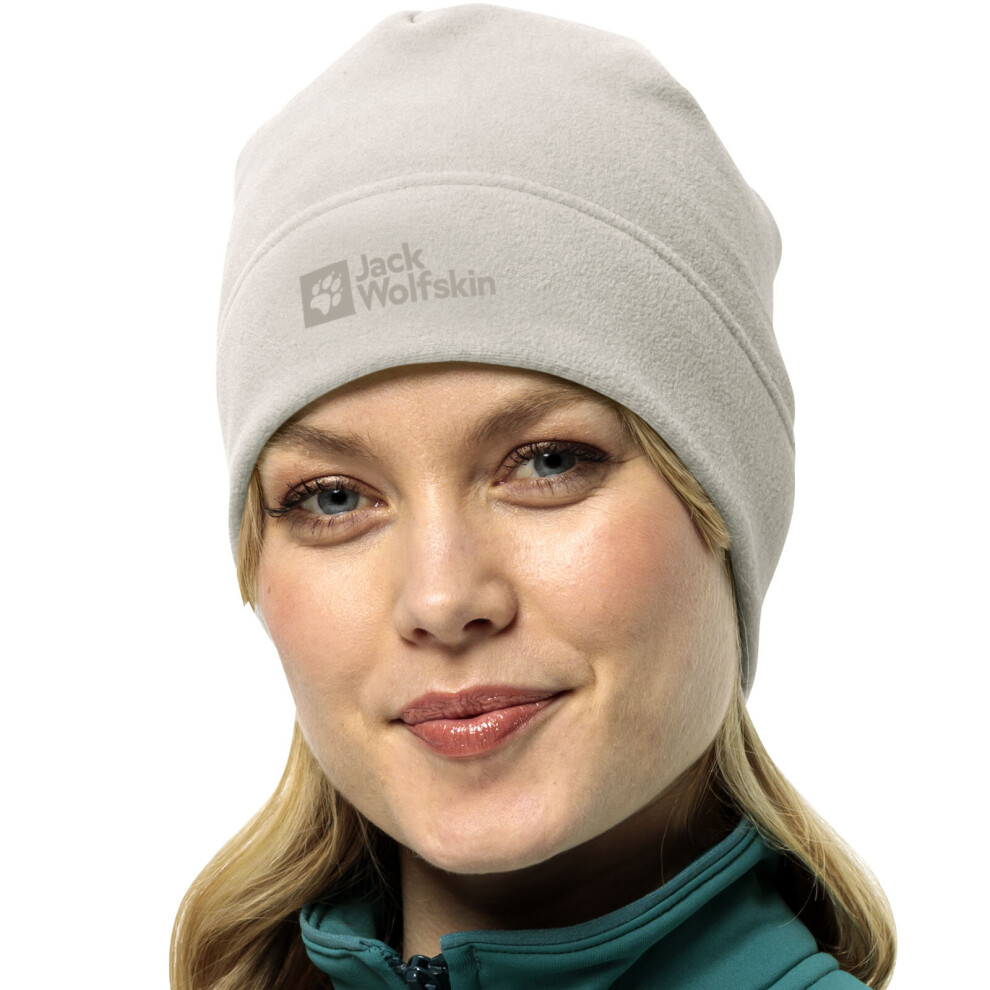 (One Size, Dove) Jack Wolfskin Real Stuff Outdoor Soft Warm Winter Lightweight Fleece Beanie Hat