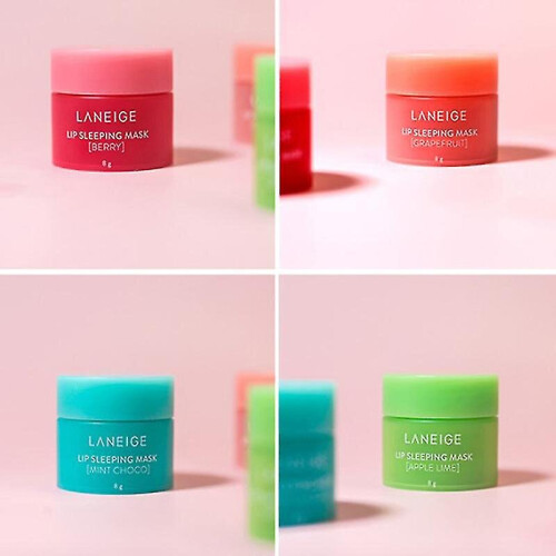 4pcs Lip Sleeping Mask Mini Kit 4 Scented Collection 8g Nutritious Moisturizing 1