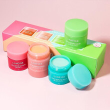 4pcs Lip Sleeping Mask Mini Kit 4 Collezione profumata 8g nutriente idratante