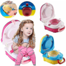 (pink) 2 In 1 Kids Toilet Seats Portable Toddler Potty Er