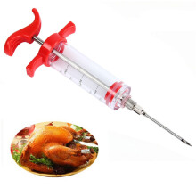 Marinade Injector Flavor Seasoning Syringe Cooking Meat Turkey Chicken BBQ Tools
