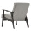 Living And Home Solid Wooden Button Cushion Armchair-Grey 4