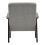 Living And Home Solid Wooden Button Cushion Armchair-Grey 5
