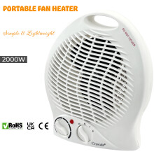 Fan Heater 2KW 2000W Portable SILENT Electric White Hot & Air Upright