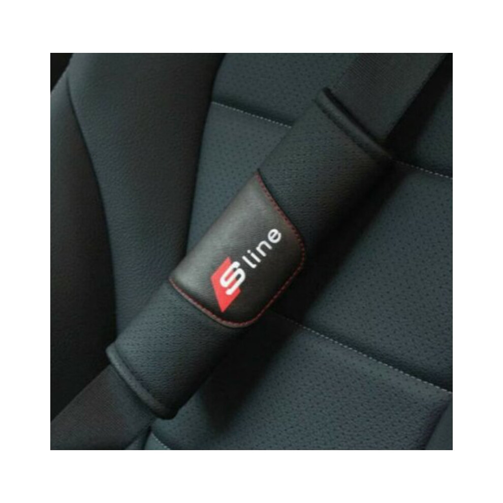 Newjass High Quality 2Pcs Car Seat Belt Shoulder Cushion Cover Pad Fit For Audi Sline