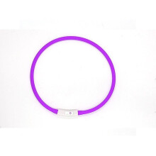 (Purple) Led Dog Collar , Rechargeable Rainbow Color Changing Light Up Dog Collars, Waterproof Dog Lights Make Pet Visible And Safety