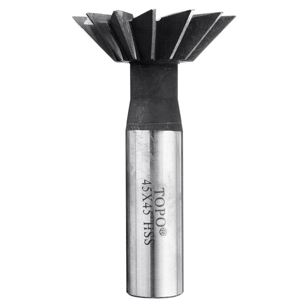 (50mm) 55 Degree 40-60mm HSS Straight Shank Dovetail Groove Slot Milling Cutter End Mill CNC Bit