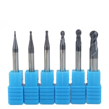 (1.25m) R0.5-R6mm Ball Nose 2 Flute Tungsten Carbide End Mill Cutter TiAlN Coating End Milling Cutter