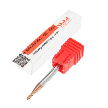 (2.0mm) Round Nose 4 Flutes End Mill Cutter 2R0.2-6R0.5 AlTiN Coating CNC End Mill Cutter