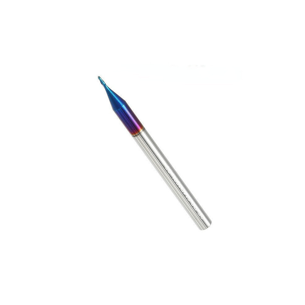 (0.5) R0.5-R3 2 Flutes Tungsten Carbide End Mill Hrc65 Naco Coated Ball Nose Milling Cutter 1138392173145