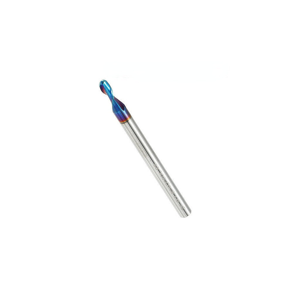 (1.5) R0.5-R3 2 Flutes Tungsten Carbide End Mill Hrc65 Naco Coated Ball Nose Milling Cutter 1138392173152