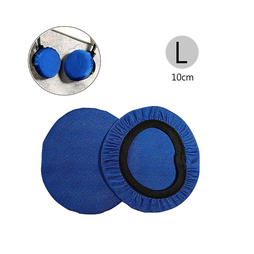 (Blue, Large) Stretchable Washable Earcup Protector Headphone Dustproof Cover For Most On-ear Headphones Within 6-9/9-11cm Earpads