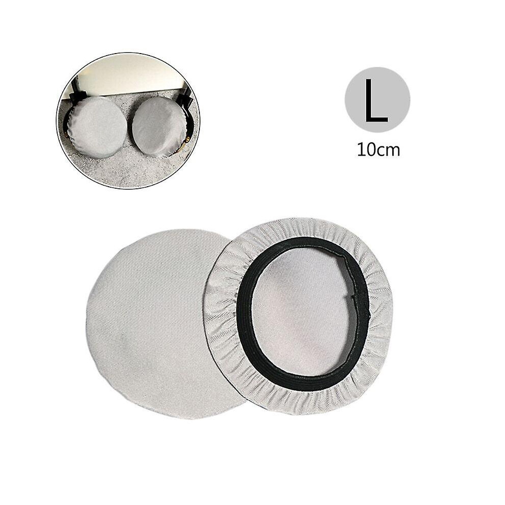 (Gray, Large) Stretchable Washable Earcup Protector Headphone Dustproof Cover For Most On-ear Headphones Within 6-9/9-11cm Earpads