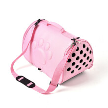 (Pink, L) Pet Supplies Space Dog Bag Soft Sponge EVA Pet Out Bag Portable Diagonal Cross Breathable Pet Bag