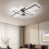 Living And Home (120*80cm) Geometric Black Frame LED Ceiling Light 1