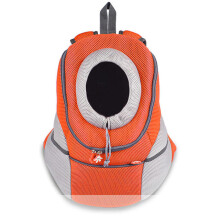 (Orange) Pet Backpack Dog Bags Dog Carrier Pet Dog Front Bag Puppy Dog Portable Travel Bag Mesh Backpack
