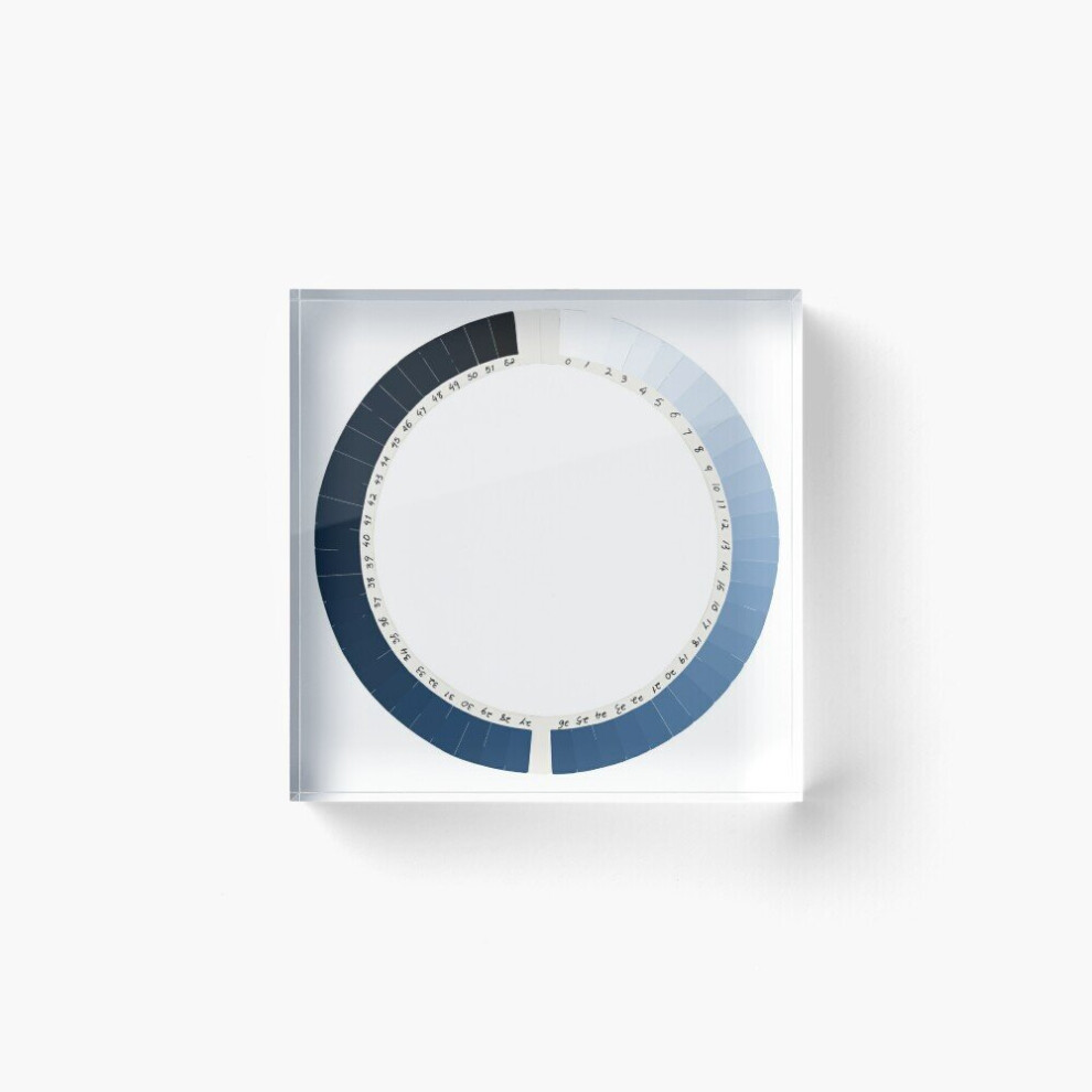 Acrylic Block Cyanometer Cube Art Prints Gifts 6 x 6 inch