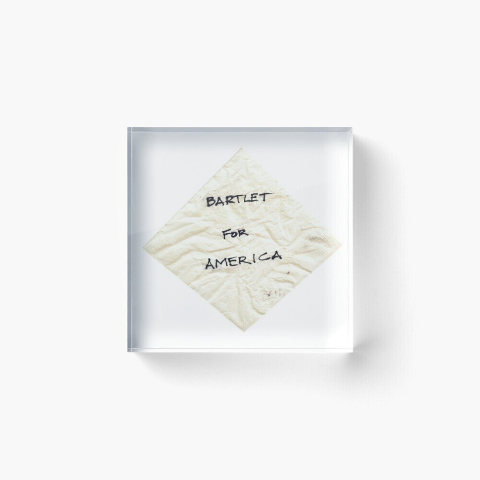 Acrylic Block Bartlet for American Napkin Cube Art Prints Gifts 6 x 6 inch