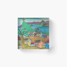 Acrylic Block Rio City of love Cube Art Prints Gifts 6 x 6 inch