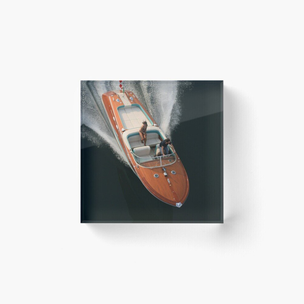 Acrylic Block Riva Aquarama Special mahogany speedboat Cube Art Prints Gifts 6 x 6 inch
