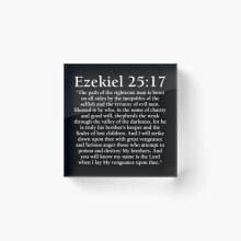 Acrylic Block Ezekiel 25:17 - Full Passage Cube Art Prints Gifts 6 x 6 inch