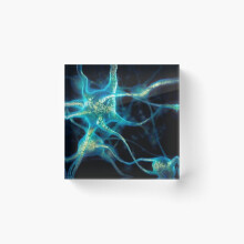 Acrylic Block Neuron network Brain cells art photo Cube Art Prints Gifts 6 x 6 inch