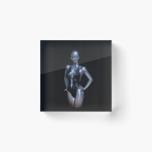Acrylic Block Hajime Sorayama Cube Art Prints Gifts 6 x 6 inch