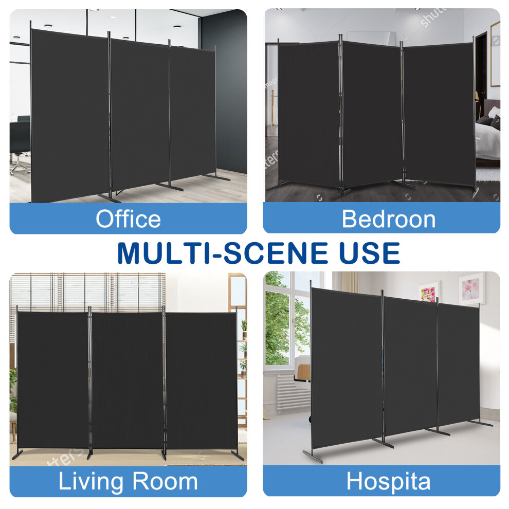 6FT Folding 3 Panels Room Divider Freestanding Wall Privacy Screen Protector