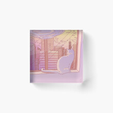 Acrylic Block City View Cube Art Prints Gifts 6 x 6 inch