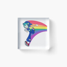 Acrylic Block miku city escape transparent Cube Art Prints Gifts 6 x 6 inch