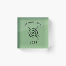 Acrylic Block STAR CITY 2040- THE MARK OF FOUR Cube Art Prints Gifts 6 x 6 inch