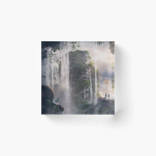 Acrylic Block Flooded City Cube Art Prints Gifts 6 x 6 inch