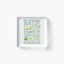Acrylic Block May the road rise to meet you - Irish Blessing Cube Art Prints Gifts 6 x 6 inch