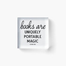 Acrylic Block Books are uniquely portable magic Stephen King Cube Art Prints Gifts 6 x 6 inch