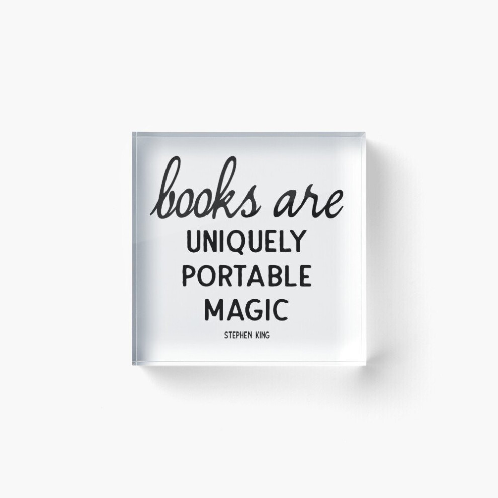 Acrylic Block Books are uniquely portable magic Stephen King Cube Art Prints Gifts 6 x 6 inch