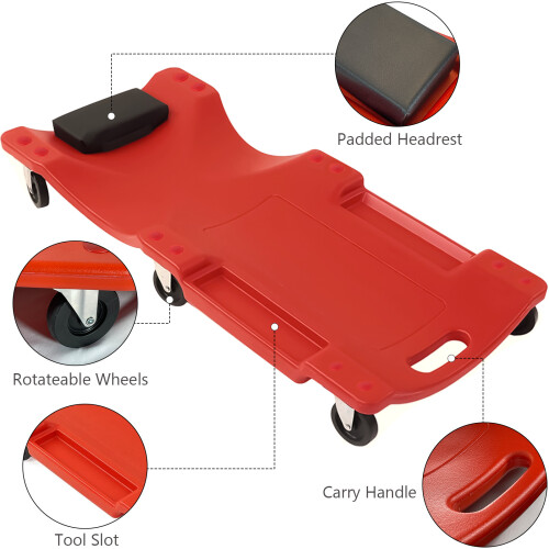 40 Inch Professional Rolling Mechanics Car Creeper Crawler Board Under Car Tool 2